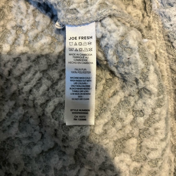 Joe Fresh Fuzzy Sherpa Hoodie size Small - Picture 3 of 4